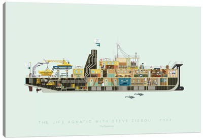 The Life Aquatic With Steve Zissou Canvas Art Print - Freightliner Art