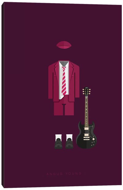 Angus Young Canvas Art Print - AC/DC