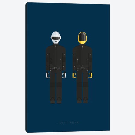 Daft Punk Canvas Print #FBI129} by Fred Birchal Canvas Art Print