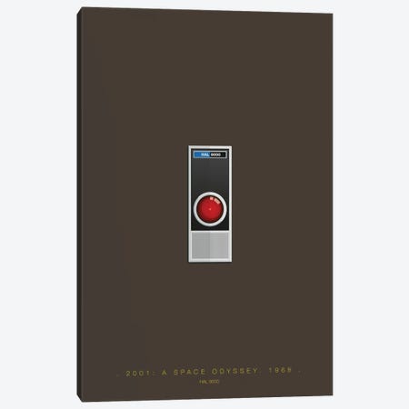2001: A Space Odyssey (HAL 9000) Canvas Print #FBI141} by Fred Birchal Canvas Print