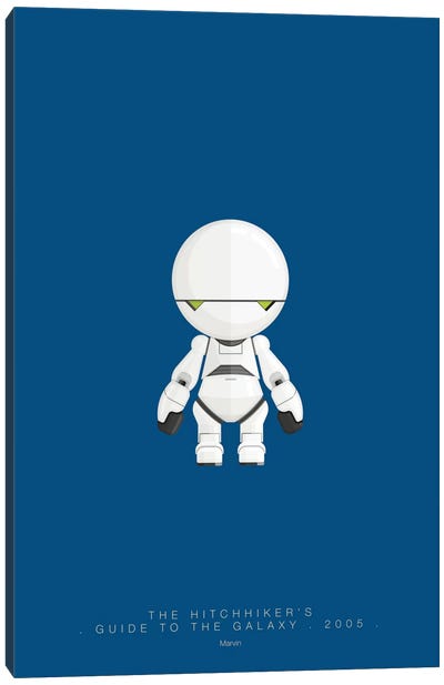 The Hitchhiker's Guide To The Galaxy (Marvin) Canvas Art Print - Robot Art