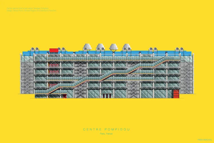 Centre Pompidou by Fred Birchal wall art