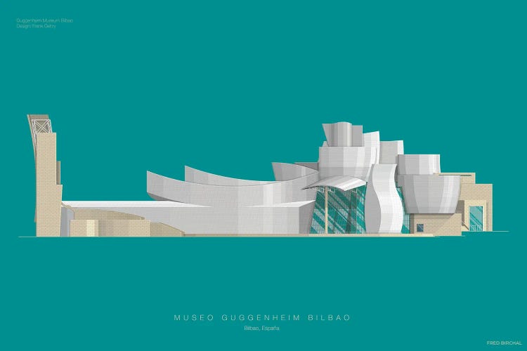 Guggenheim Museum Bilbao by Fred Birchal wall art