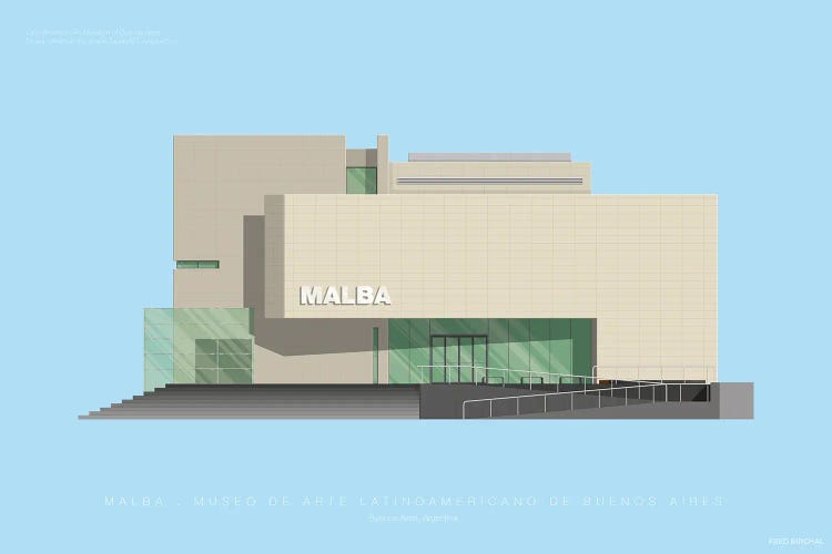 Museo de Arte Latinoamericano de Buenos Aires (MALBA) by Fred Birchal wall art