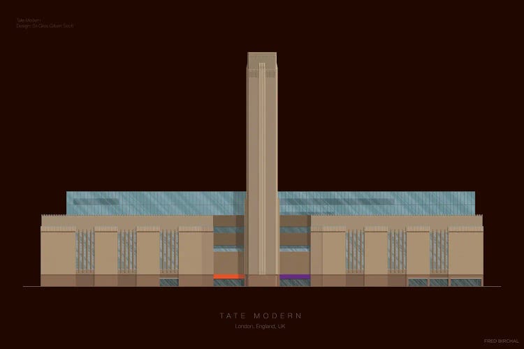 Tate Modern by Fred Birchal wall art