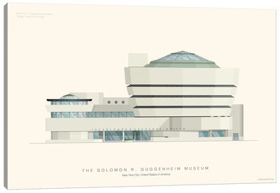 The Solomon R. Guggenheim Museum Canvas Art Print - Building & Skyscraper Art