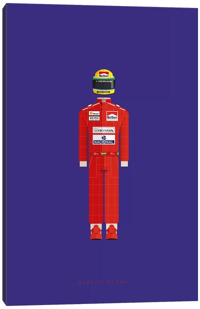Ayrton Senna Canvas Art Print - Auto Racing Art