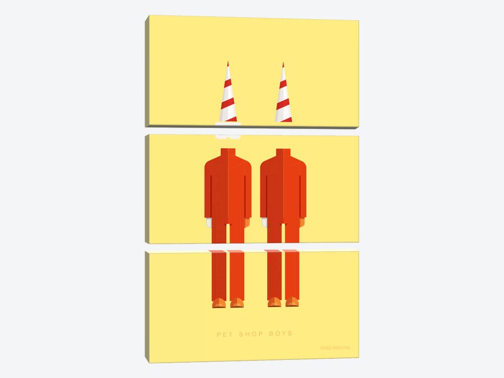 Pet Shop Boys by Fred Birchal 3-piece Canvas Print