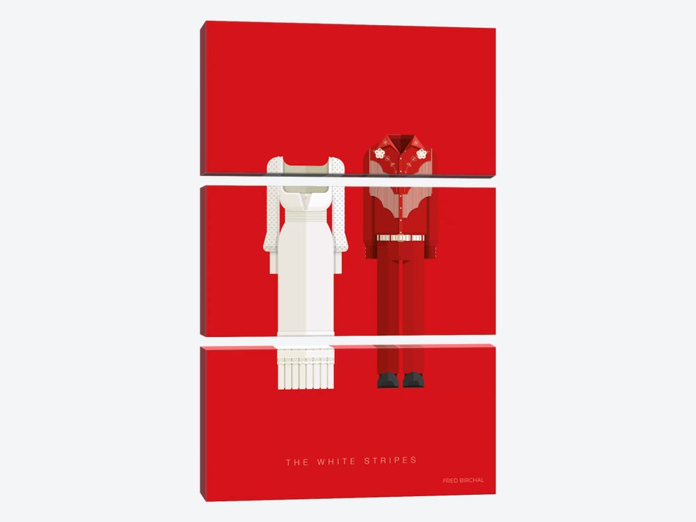 The White Stripes by Fred Birchal 3-piece Canvas Print