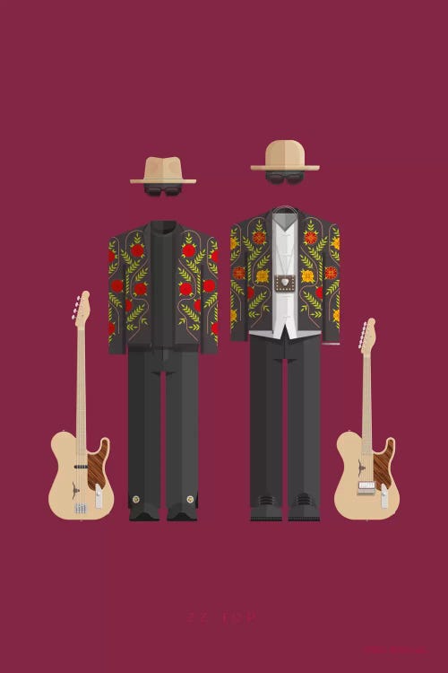 ZZ Top by Fred Birchal wall art