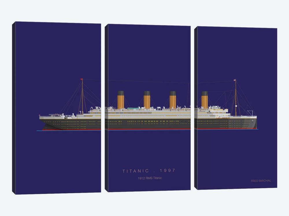 On Board X by Fred Birchal 3-piece Canvas Print