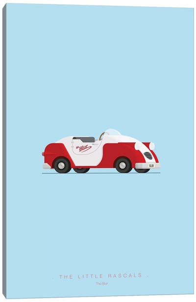 The Little Rascals Canvas Art Print - Famous Cars Minimalist Movie Posters