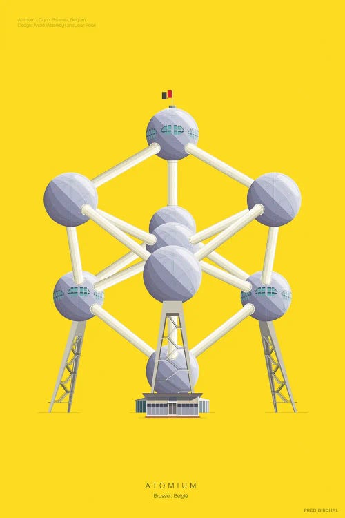 Atomium Brussels, Belgium by Fred Birchal wall art