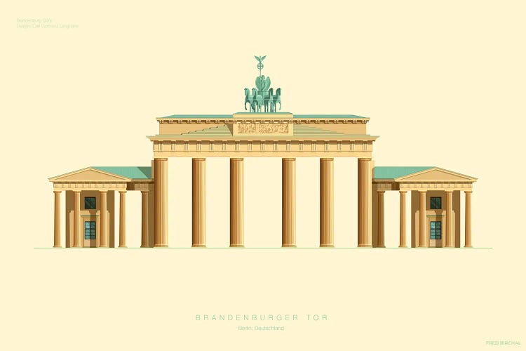 Brandenburg Gate Berlin, Germany by Fred Birchal wall art