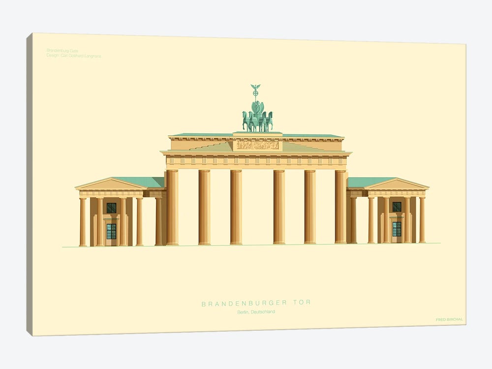 Brandenburg Gate Berlin, Germany by Fred Birchal 1-piece Art Print