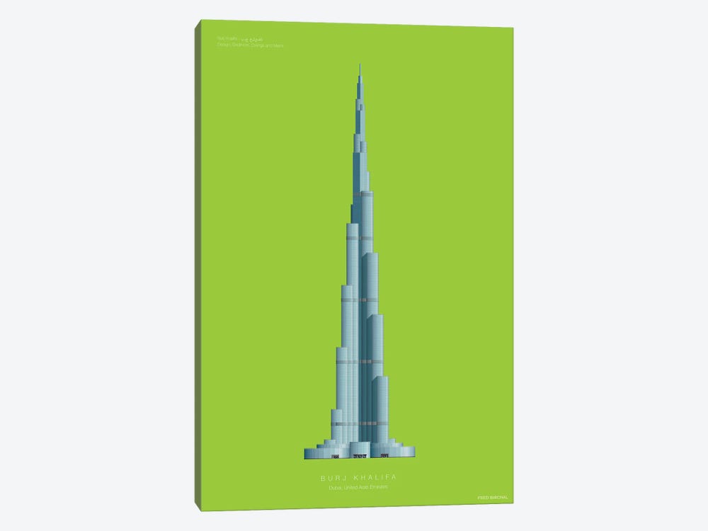 Burj Khalifa Dubai, United Arab Emirates by Fred Birchal 1-piece Canvas Art