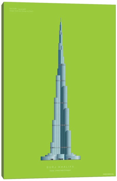 Burj Khalifa Dubai, United Arab Emirates Canvas Art Print - United Arab Emirates Art