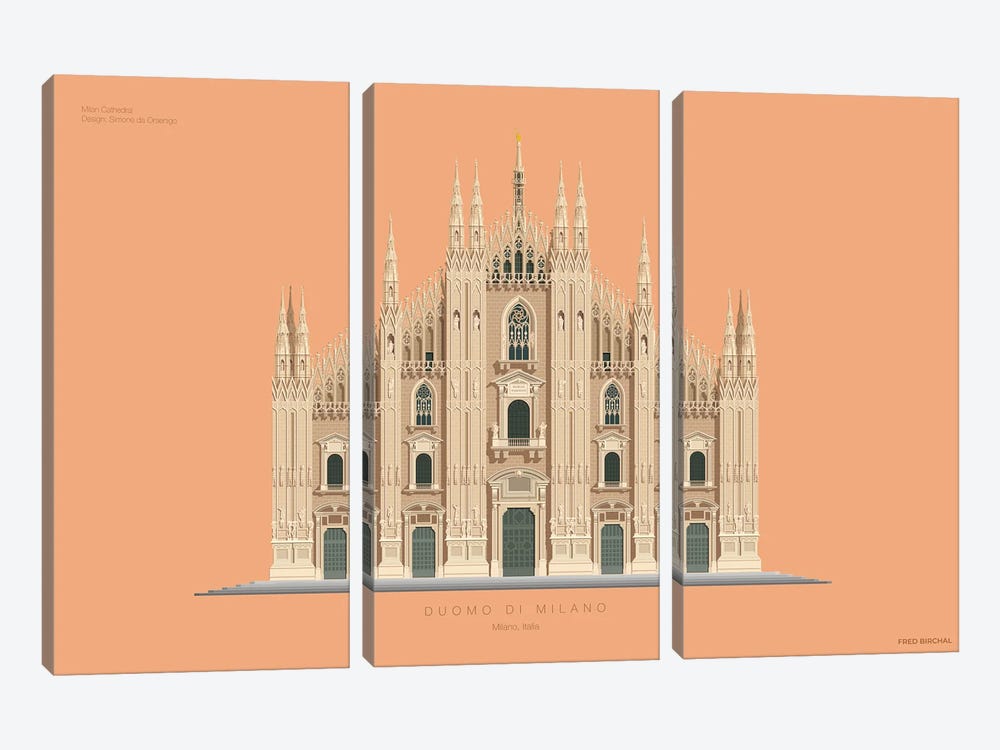 Duomo Di Milano Milan, Italy by Fred Birchal 3-piece Canvas Art
