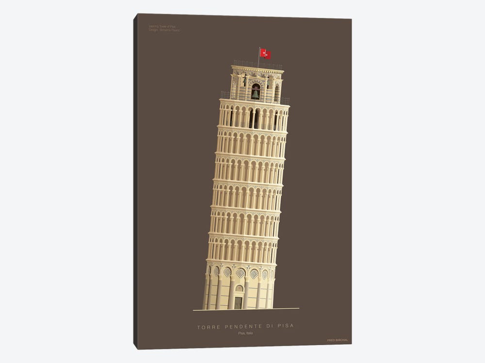 Leaning Tower Of Pisa Pisa, Italy by Fred Birchal 1-piece Canvas Wall Art