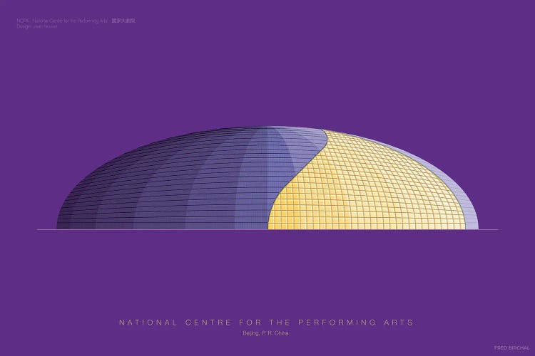 National Centre For The Performing Arts Beijing, China by Fred Birchal wall art