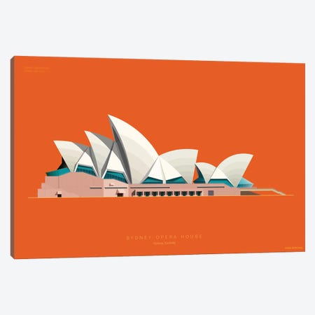 Sydney Opera House Sydney, Australia Canvas Print #FBI225} by Fred Birchal Art Print