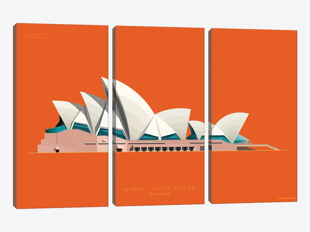 Sydney Opera House Sydney, Australia by Fred Birchal 3-piece Art Print