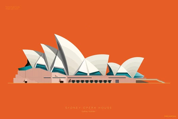 Fred Birchal: Sydney Opera House Sydney, Australia by Fred Birchal