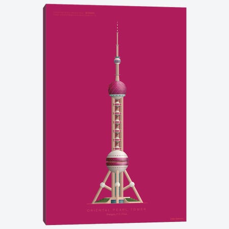 Oriental Pearl Tower Shanghai, China Canvas Print #FBI226} by Fred Birchal Canvas Print