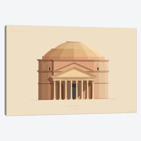 Pantheon Rome, Italy Canvas Print #FBI228} by Fred Birchal Canvas Artwork