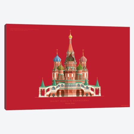 Saint Basil's Cathedral Moscow, Russia Canvas Print #FBI229} by Fred Birchal Canvas Art