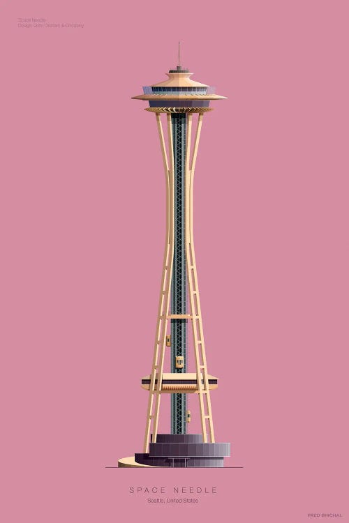 Space Needle Seattle, Usa by Fred Birchal wall art