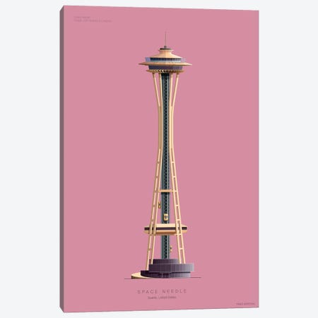Space Needle Seattle, Usa Canvas Print #FBI231} by Fred Birchal Art Print