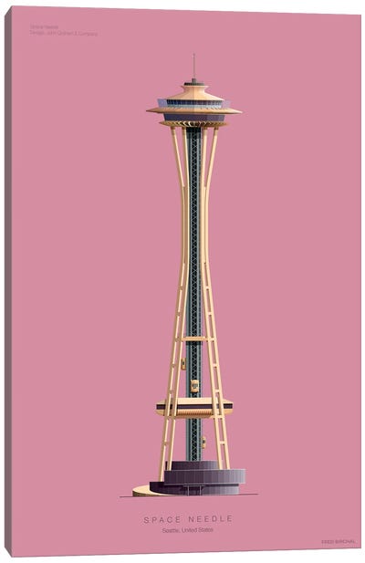 Space Needle Seattle, Usa Canvas Art Print - Fred Birchal