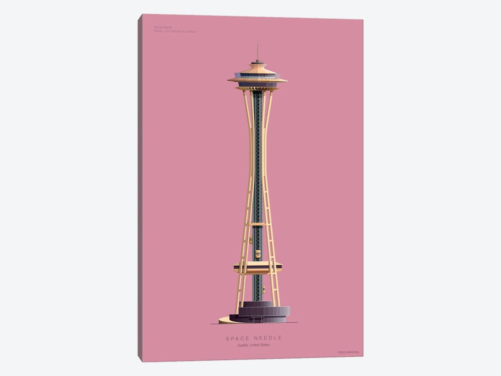 Space Needle Seattle, Usa by Fred Birchal 1-piece Canvas Wall Art
