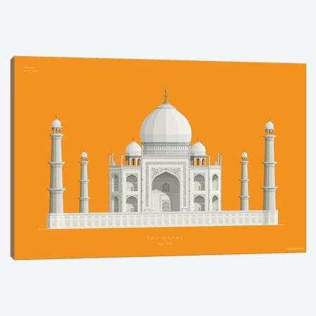 Taj Mahal Agra, India Canvas Print #FBI232} by Fred Birchal Art Print