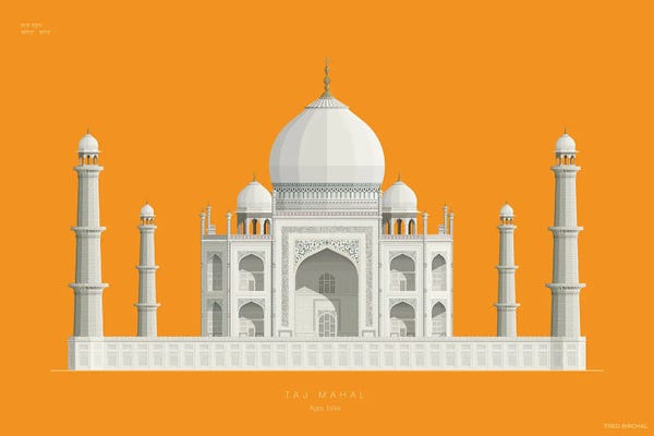 Taj Mahal: Taj Mahal Agra, India by Fred Birchal