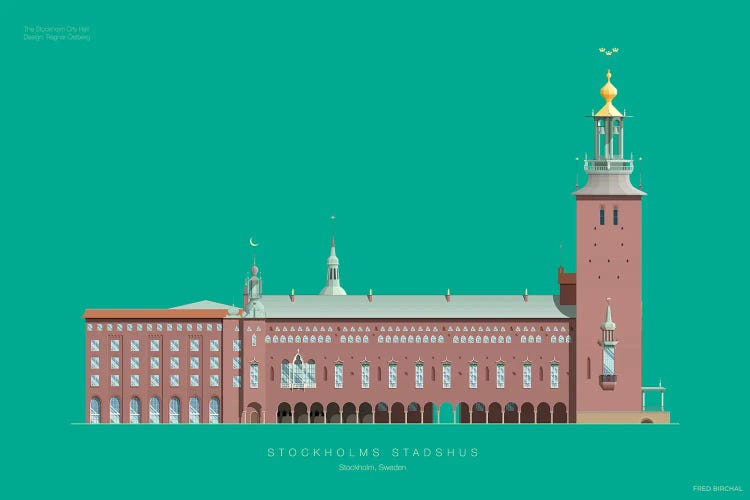 The Stockholm City Hall Stockholm, Sweden by Fred Birchal wall art