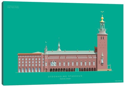 The Stockholm City Hall Stockholm, Sweden Canvas Art Print - Fred Birchal