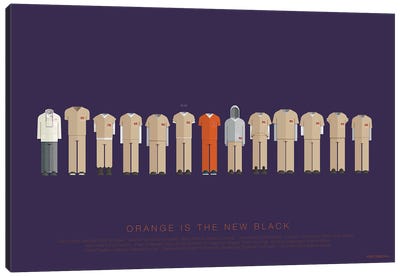 Orange Is The New Black Canvas Art Print - Fred Birchal