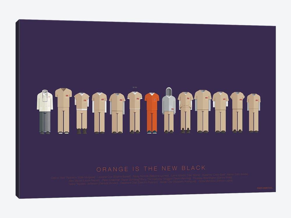 Orange Is The New Black by Fred Birchal 1-piece Canvas Art