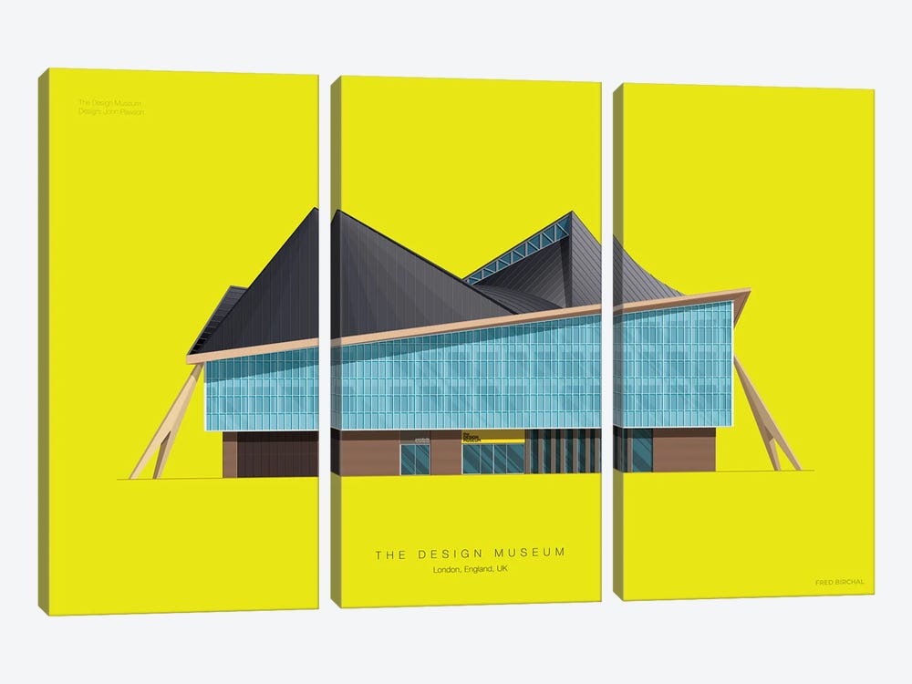 The Design Museum by Fred Birchal 3-piece Canvas Print