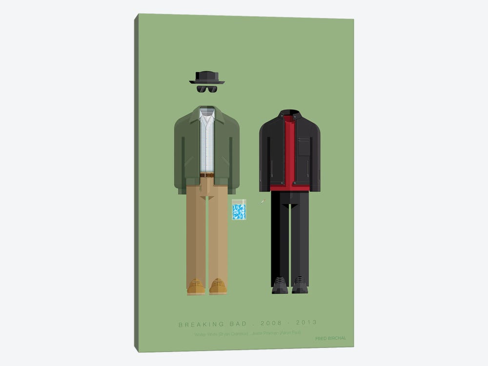 Breaking Bad - Walter And Jesse by Fred Birchal 1-piece Canvas Wall Art