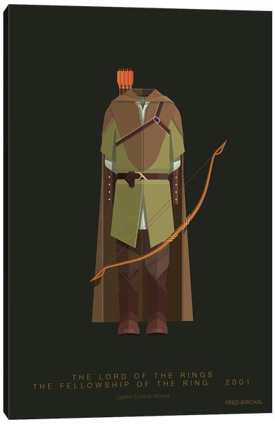 The Lord Of The Rings - Legolas Canvas Art Print - Fred Birchal