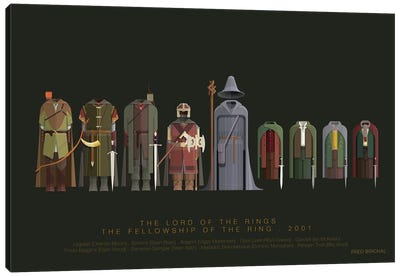 The Lord Of The Rings - The Fellowship Of The Ring Canvas Art Print - Fred Birchal