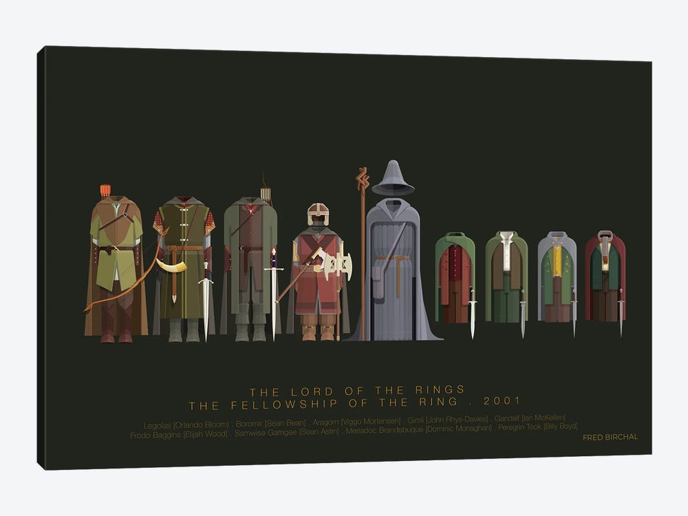 The Lord Of The Rings - The Fellowship Of The Ring by Fred Birchal 1-piece Art Print