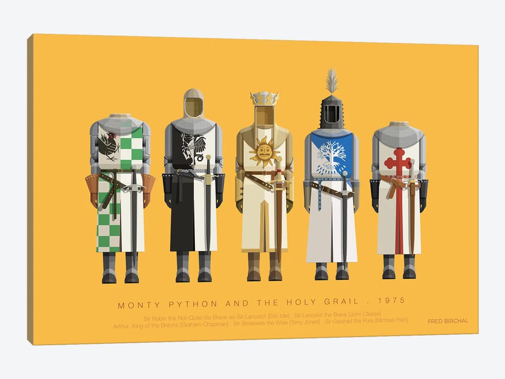 Monty Python And The Holy Grail, 1975 by Fred Birchal 1-piece Canvas Art Print