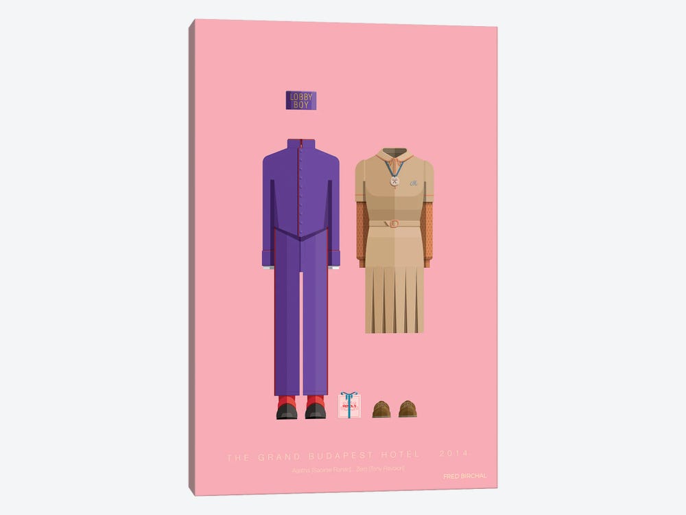 The Grand Budapest Hotel, 2014 by Fred Birchal 1-piece Canvas Art
