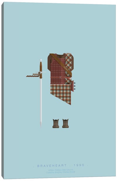 Braveheart Canvas Art Print - Famous Hollywood Costumes
