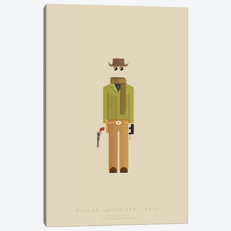 Django Unchained I Canvas Print #FBI40} by Fred Birchal Art Print