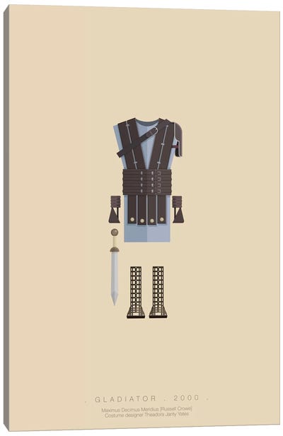 Gladiator Canvas Art Print - Action & Adventure Minimalist Movie Posters